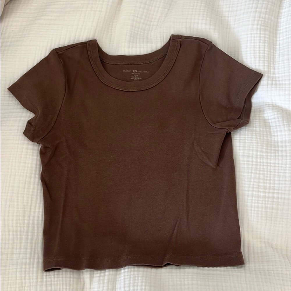 Brown Brandy Melville t shirt
